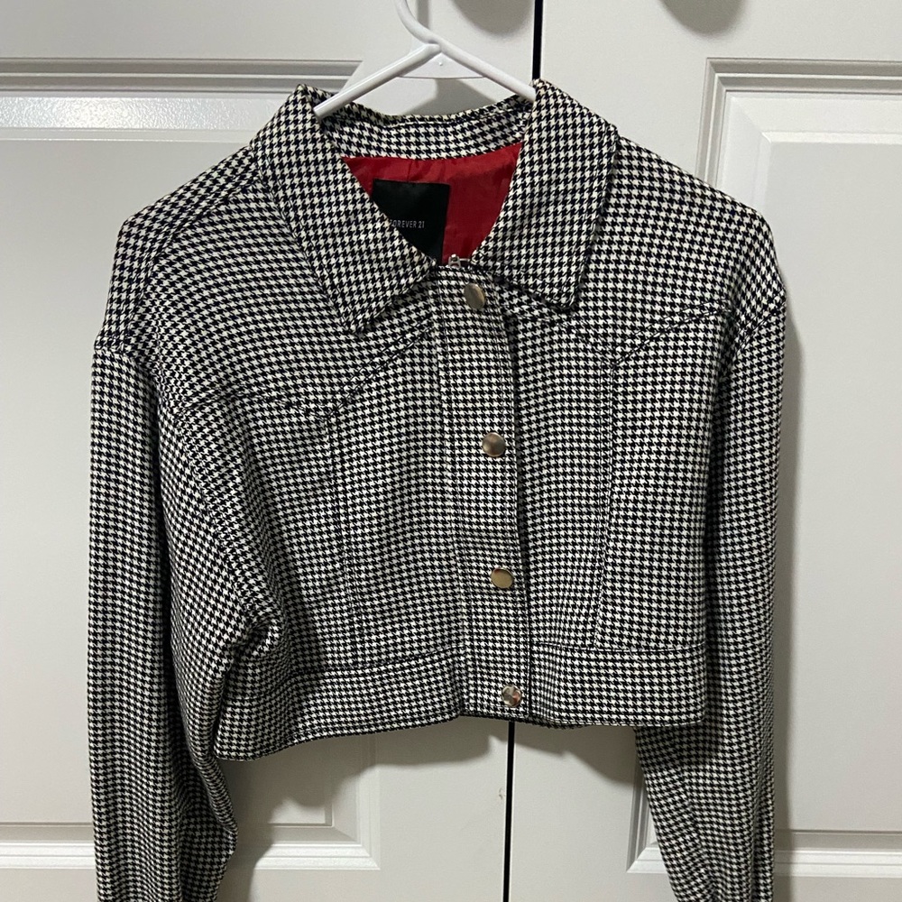Geoprint crop jacket